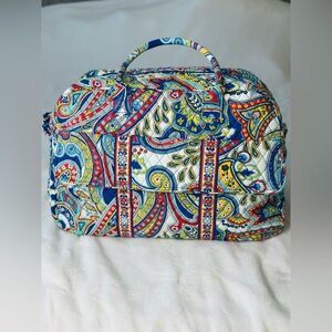 Vera Bradley Paisley Pattern Grand Weekend Traveler Bag With Trolley Sleeve